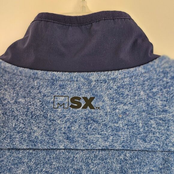 MSX Michael Strahan Pullover Jacket Mens L Blue Quarter Zip w/Pocket Activewear - Picture 5 of 11